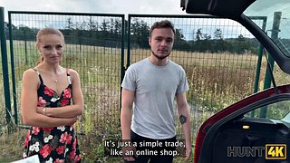 HUNT4K. Red riding hood has such a dirty mind so she didn’t care about her boyfriend and fucked a stranger: Porn