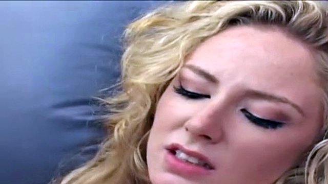 Slim blonde with curly hair sucks and rides BBC