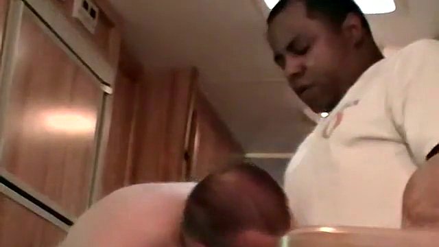Interracial dick sucking with a horny ebony gay