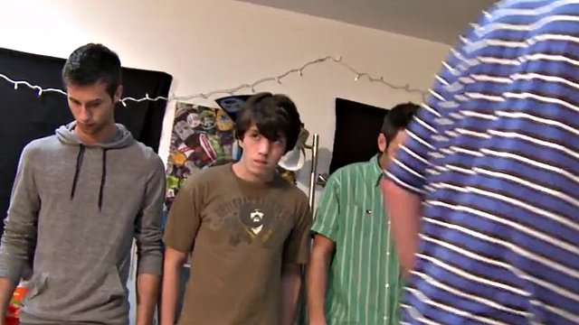 Wrestling college teens go gay in dorm hazing