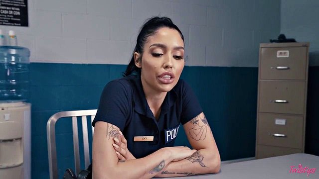 Vanessa Sky Licks Kayley Gunner in Lesbian Cop Roles