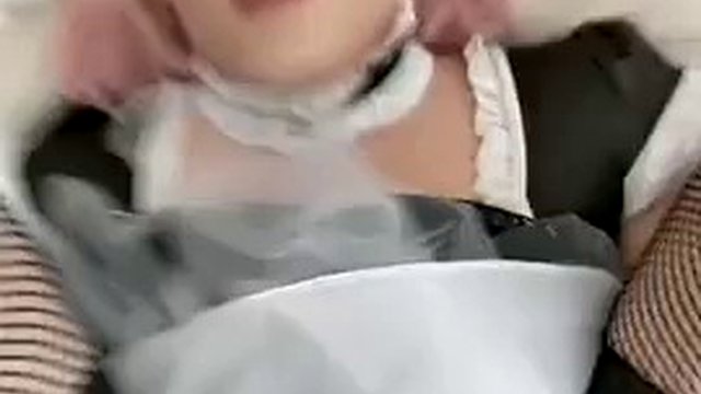 Maid fucked by chubby daddy and creampied