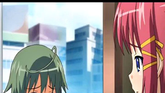 Anime swimsuit student jerking off and fucking wet pussy