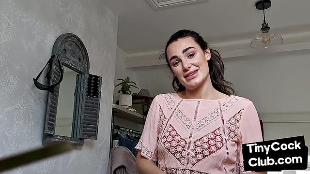 Solo amateur dominatrix humiliates guy with small dick