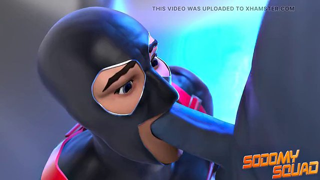 Twink superhero gets double penetrated by 2 monster cocks