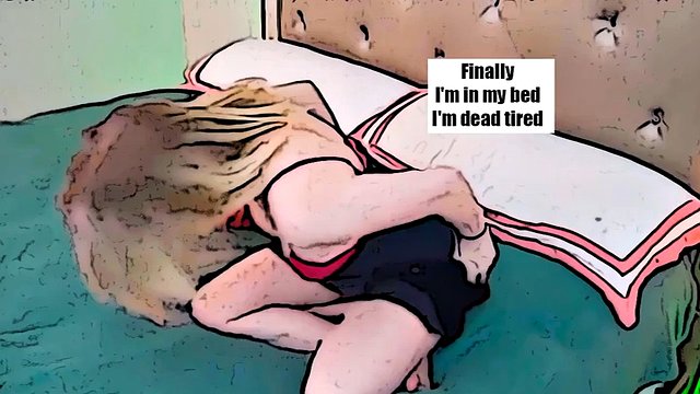 Step son surprises her mother masturbating then convinces her to fuck and hear creampie