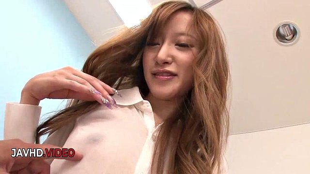 Mai Shirosaki Kneeling for Hot Japanese Blowjob Action by Ferame: Porn