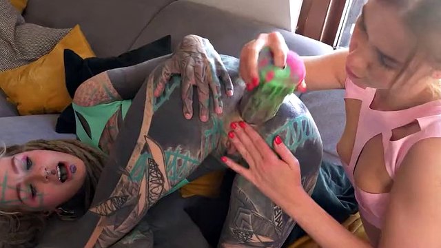 Extreme Alternative Lesbian Sex Compilation - DAP Dildos, Gaping & Squirting