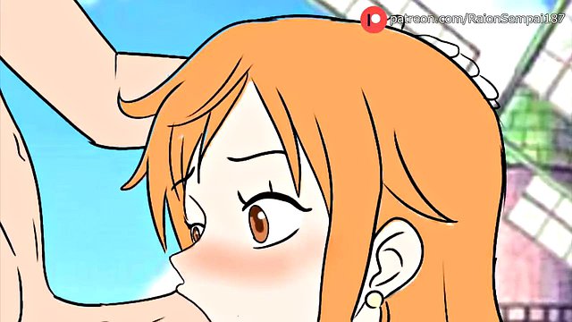 Nami von EroPurgatory verschlingt Nico Robins großen Schwanz