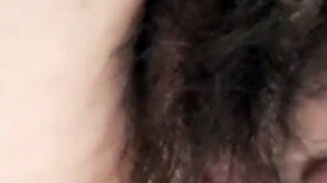 mature milf shows her fat and hairy pussy
