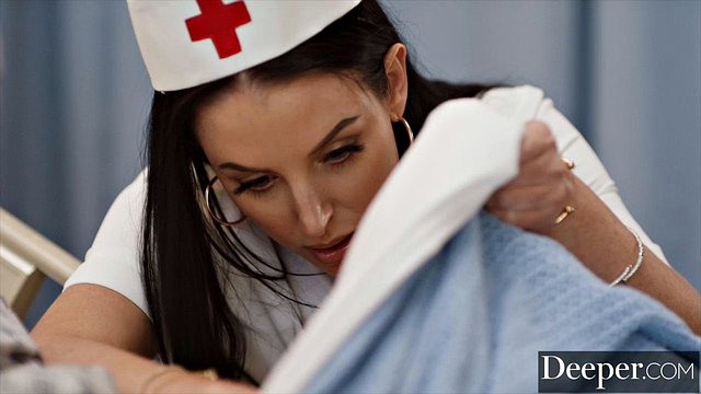 Deeper. Sexy Nurse Angela White Takes Care Of Patient Manuel