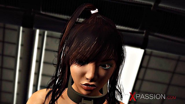 Busty Horny Hentai Girl Cuffed and Pounded by Huge Black Dick Creampie