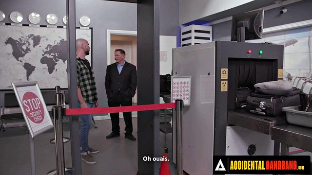ACCIDENTAL GANGBANG - Hot Whitney Wright Gets Gangbanged By Airport Security SPANISH SUBTITLES