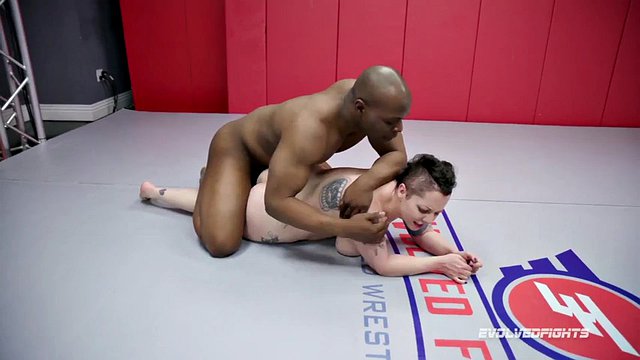 Will Thile gets his way with Nikki Sequoia who takes him to BBC in mixed nude wrestling