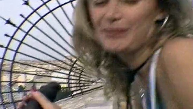 Gorgeous blonde French babe fucks BBC outdoors