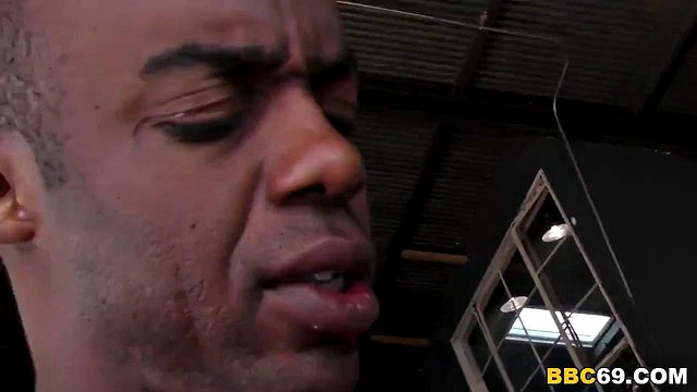 Karmen Karma the Big-Titted Brunette Slurps Massive Interracial Cock in Deepthroat Blowjobs