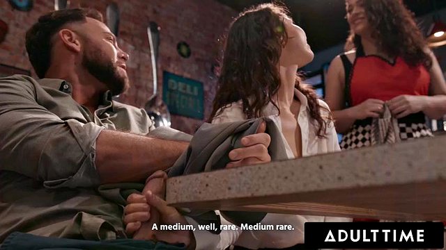 ADULT TIME - College Girl Liz Jordan Enjoys RISKY PUBLIC SUCK & FUCK With Older Date At Restaurant!