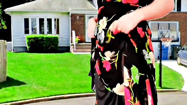 Big White Sissy Ass Crossdresser Slut Twink Gay Fem Boy Lady Boy Emo Style Flowered Sexy Dress