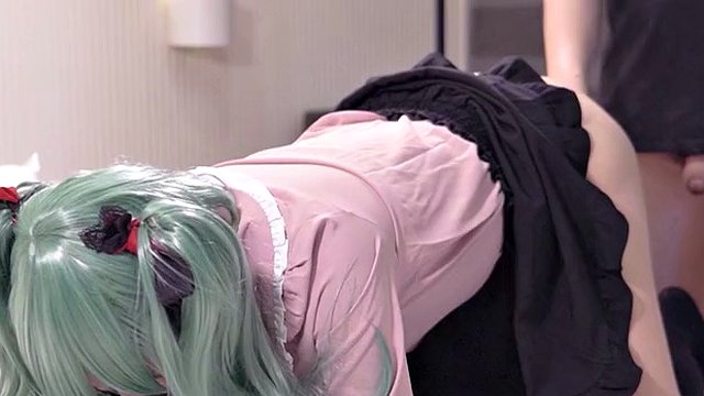 Hatsune Miku Vampir Cosplayer sikiliyor, japon hentai anime crossdresser cosplay 5