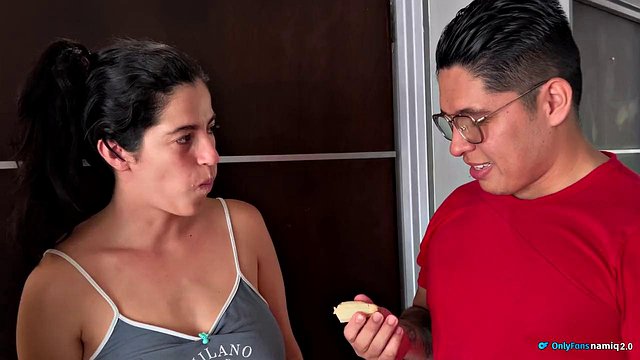 NamiQsein's Big-Butt Neighbor Busts Her Fingering Dick in Public