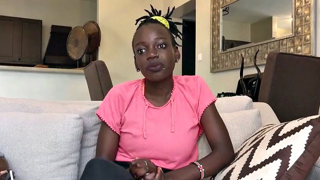 African Casting - Big black lactating tits milk big white dick