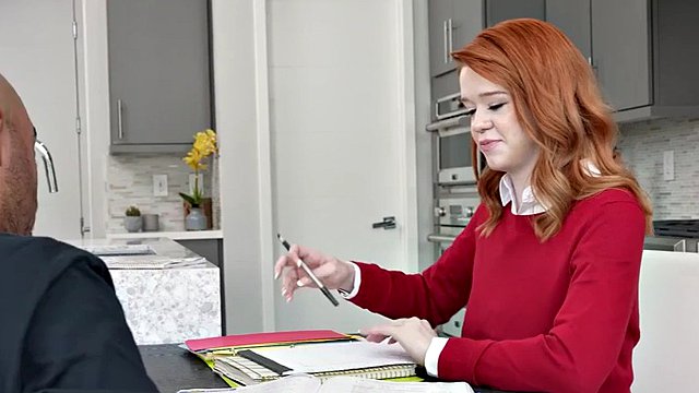 AnalMom - Curvy Ginger Slut Ariel Darling Allows Horny Student To Drill Her Big Bubble Butt