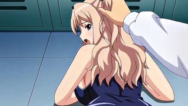Hentai hardcore locker room with a bathing suit babes