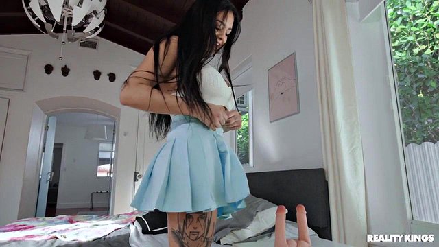 Khloe Kapri and Serena Santos in Lesbian Anal Dildo Sharing