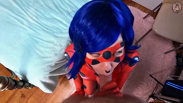 Supervillain Dominates Cosplay Superheroine in POV Blowjob Seduction