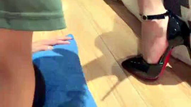 Chinese femdom feet licking