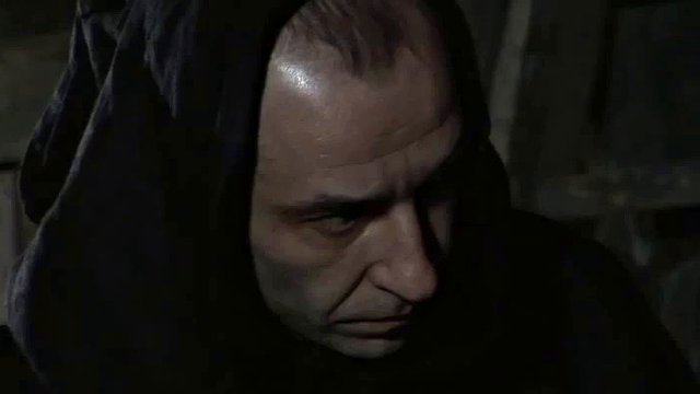Blonde witch Romina endures BDSM gangbang and hanging from a rope