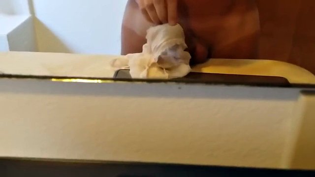 cum tribute with friends wife's panties