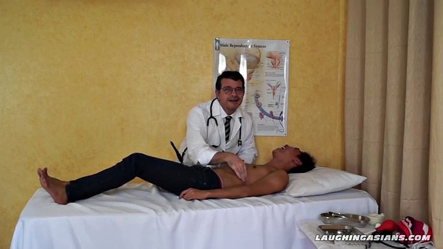 Rave just assumed that his doctor's name Dr. Tickles was just a peculiar name. But he didn't know that his perverted doctor also has a peculiar method to treat his young Asian patients. He uses tickle therapy to cure them of their ailment.