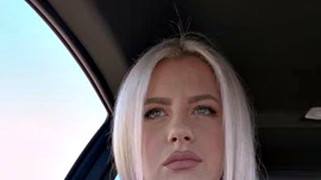 Nina Phoenix with huge boobs in the car