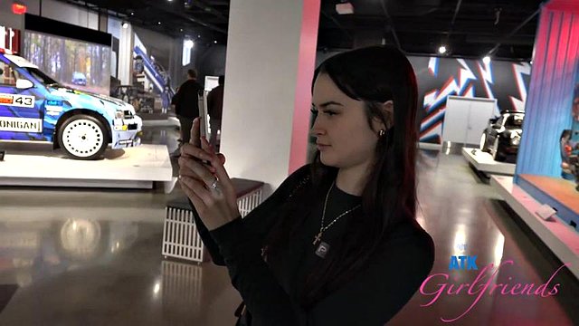 Day Date with Remi Raw at the car museum and back at the room sucking cock: Porn