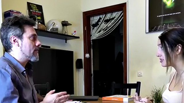 CFNM dirty talking teen jerks off and sucks cock for facial