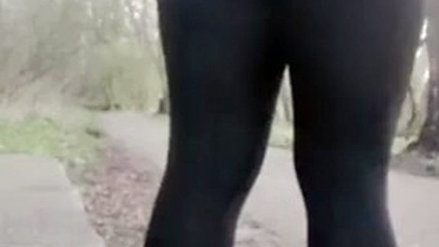 The best public anal with a big dildo and a big juicy ass in a park