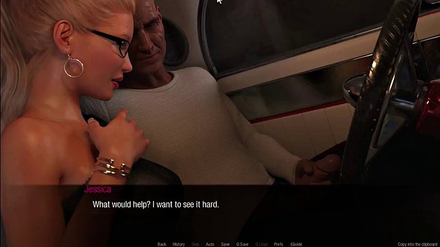 Jessica O'neil 9 Jessica teve uma noite fora com o Sr. Parker e Jack e deu uma punheta no Sr. Parker