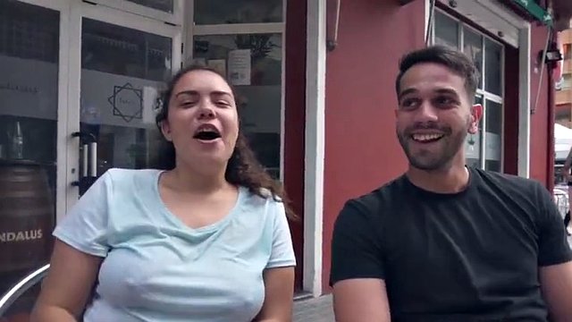 Busty Mia shows off her pickup skills with newbies on the street