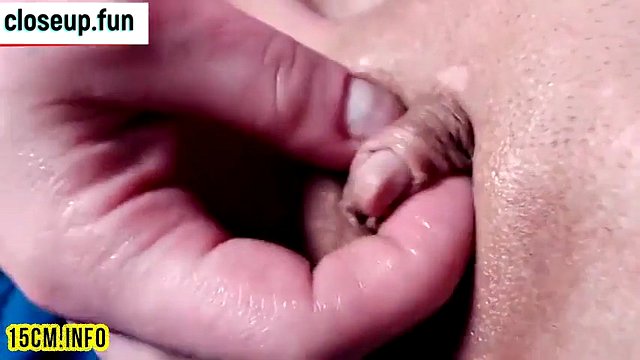13924255 masturbation of a large open clitoris close up