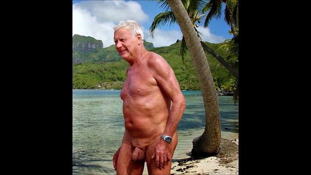 Grandpa beach nude pictorial