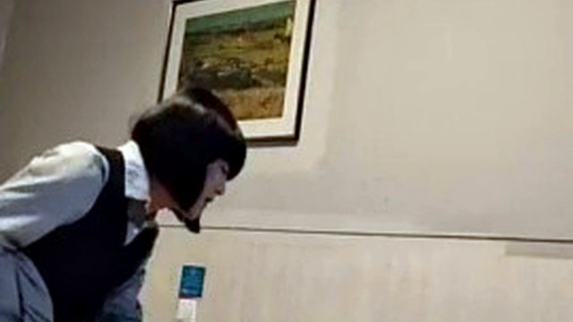Asian Grandpa And Ladyboy Flip Flop
