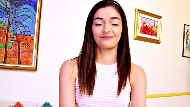 Pocket sized teen Emily shows off her pool skills before rubbing her small tits and fingering her hairless pussy on the felt.