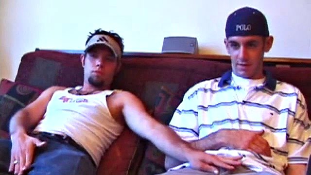 The guys are watching porn, when Apolo bends over to give Tag a blowjob. Tag caresses Apolo, and it seems that this straight guy wants to give him oral sex, but instead, he just licks Apolo's cock, while jerking him off.