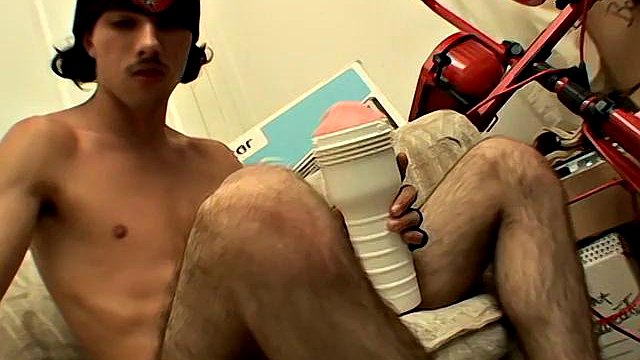 Young, Straight Skater Gives Sex Toy Creamy, Cum Filling - Raposa
