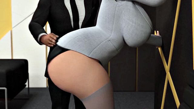 Boss gives his big booty trans secretary his long thick BBC