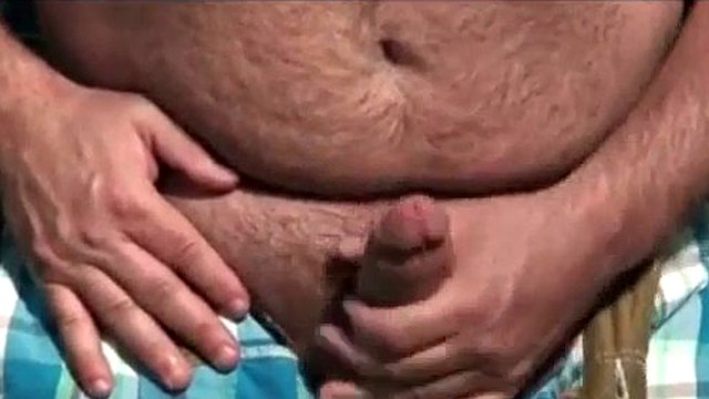 ajx old man daddy fat male wank in the countryside