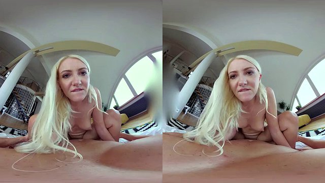 VR - Blonde teen embarks on anal journey