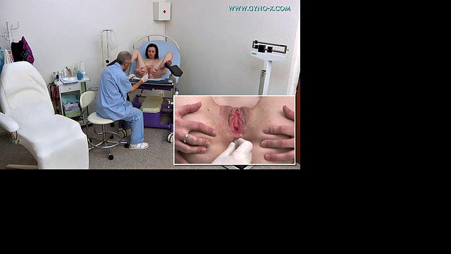 Teen patient has a gynecological exam