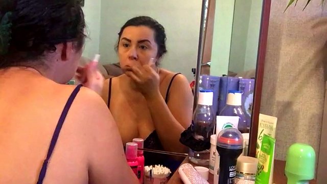 Chubby milf gets ready for her lover's visit!